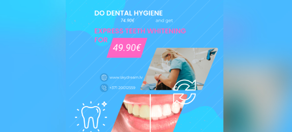 Dental hygiene and EXPRESS tooth whitening treatment